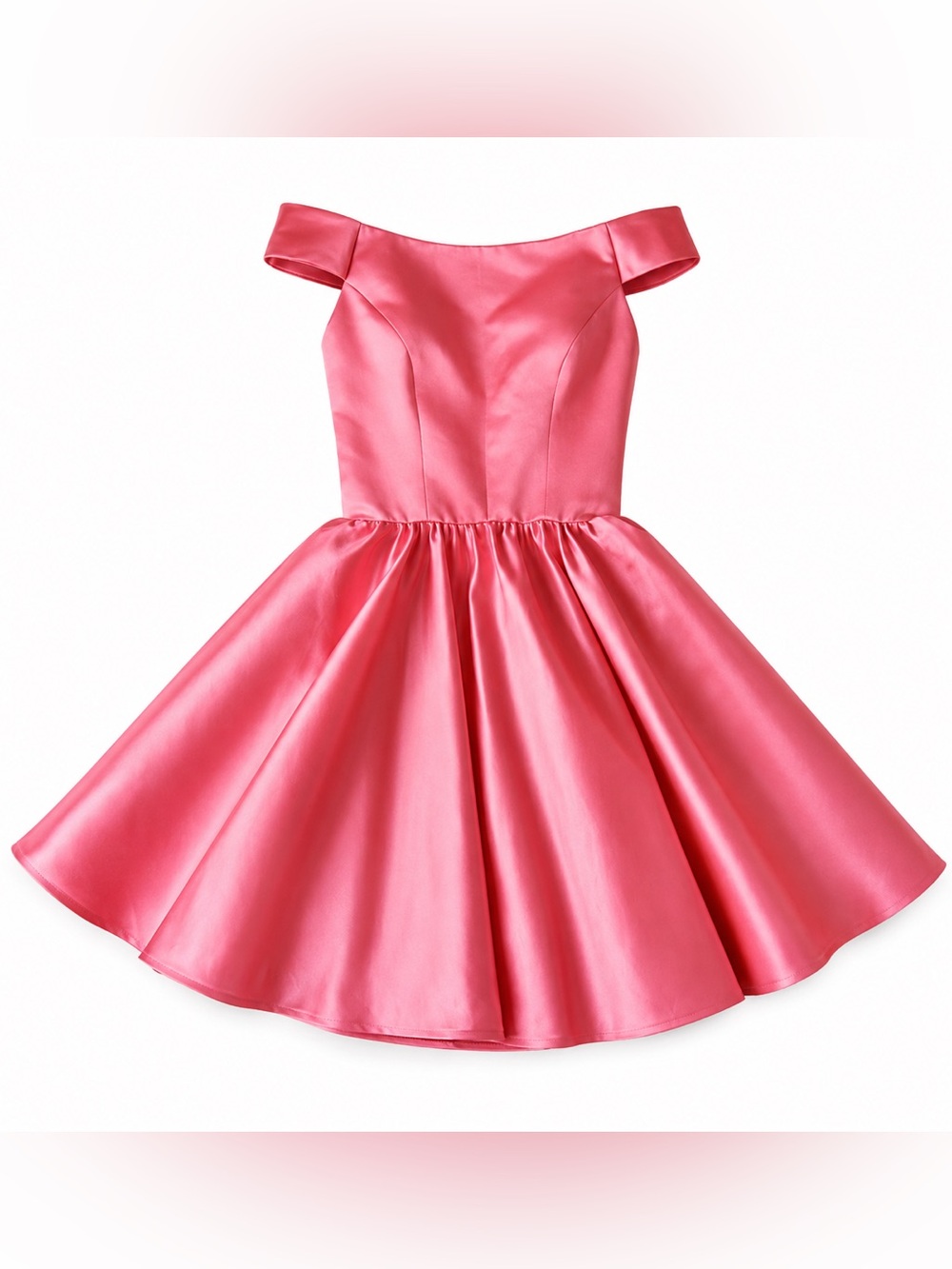 Custom dress heavy duty off shoulder knee length satin dress XS